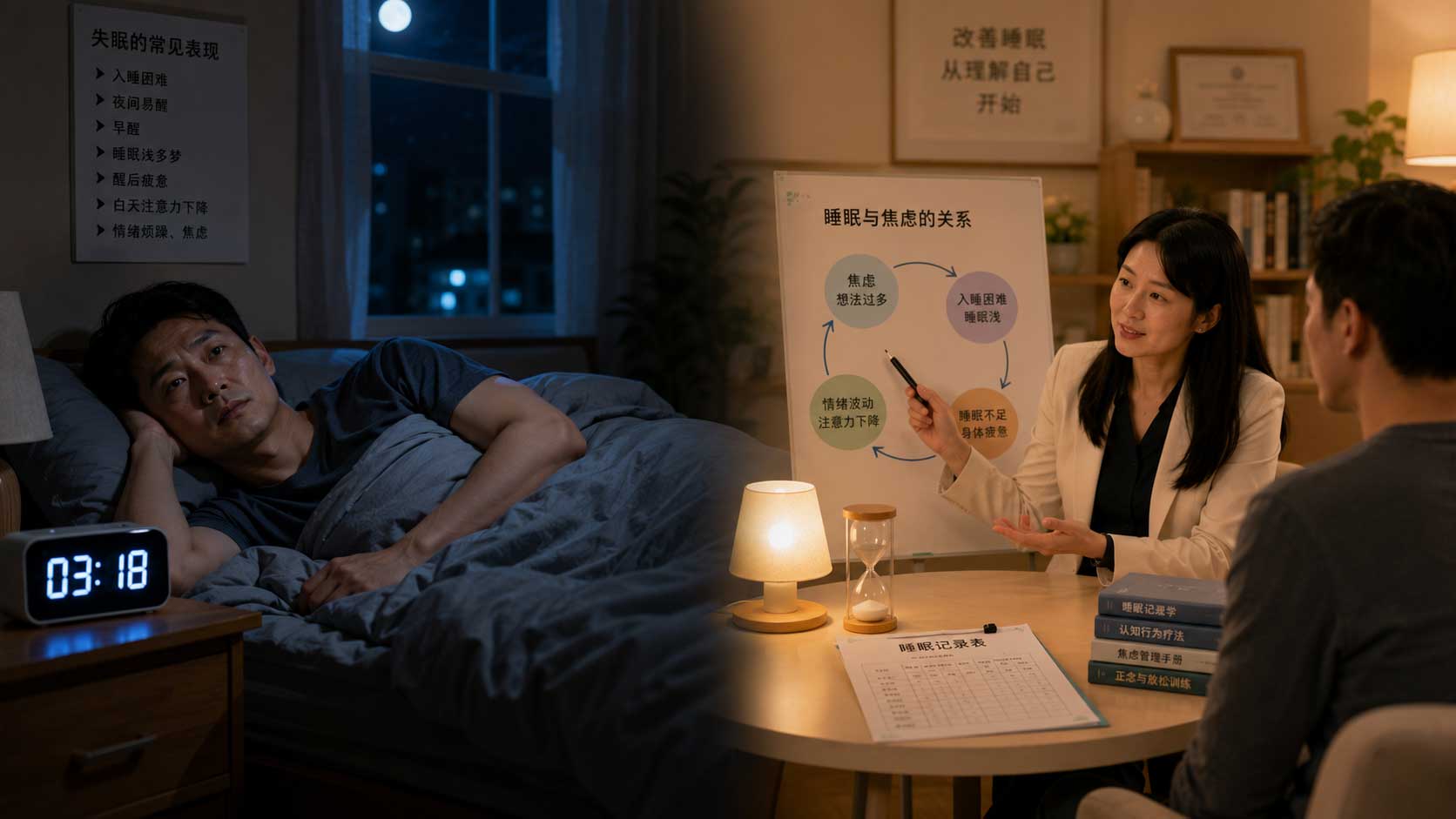 长期失眠怎么办？识别心理因素并重建睡眠节奏