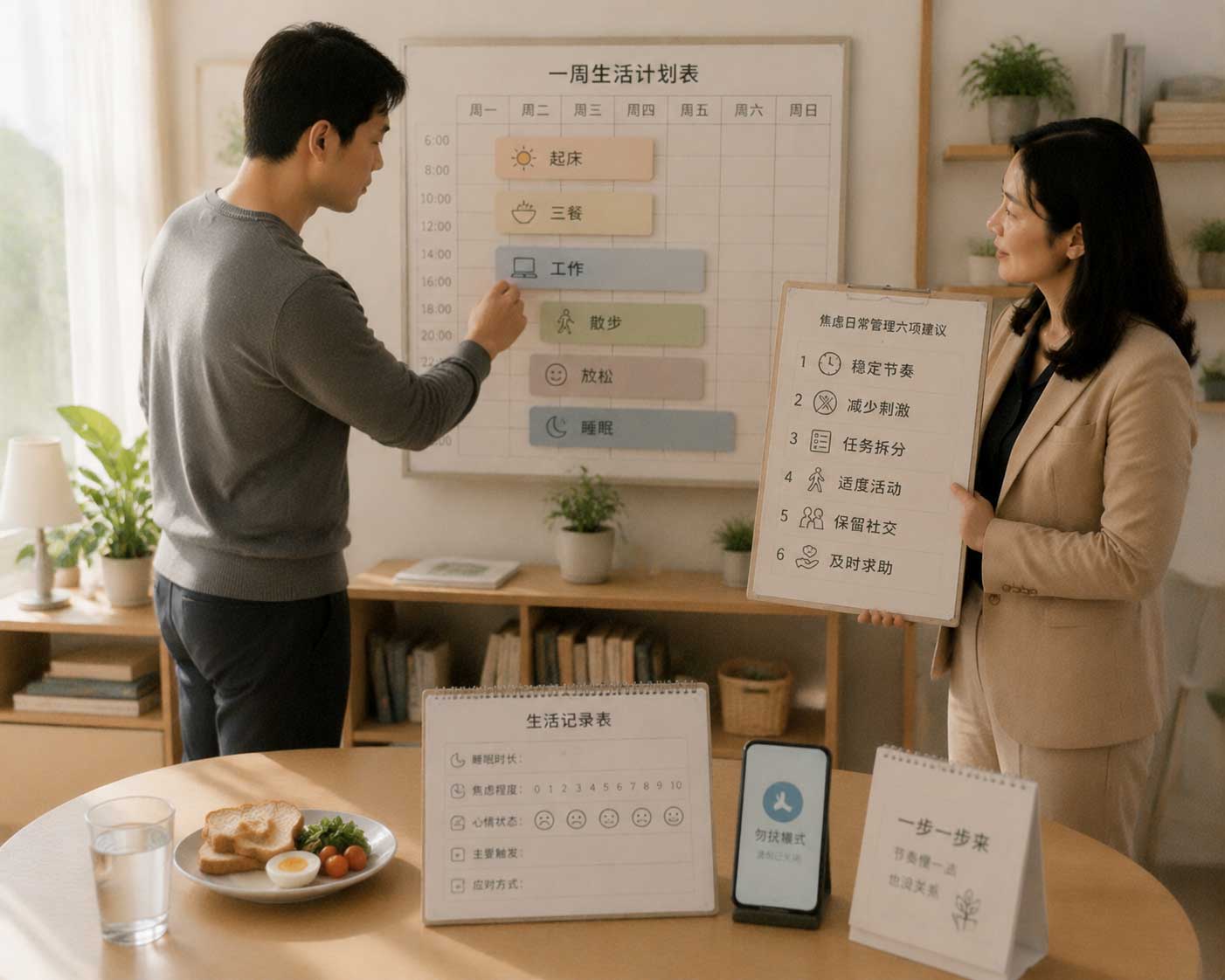 焦虑反复影响生活怎么办？先把作息、任务和求助方式稳定下来