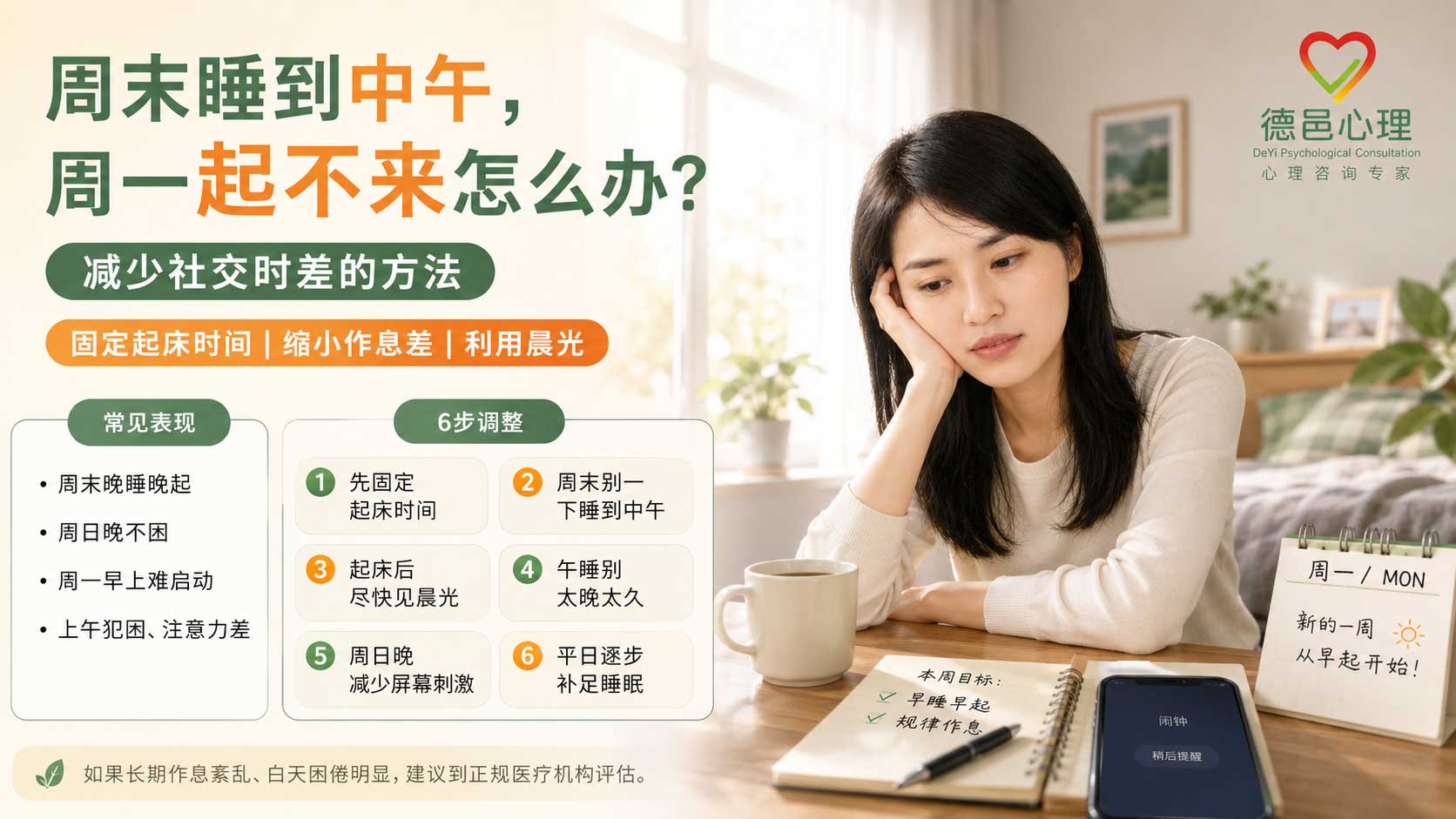 周末睡到中午，周一早上起不来怎么办？减少社交时差的方法
