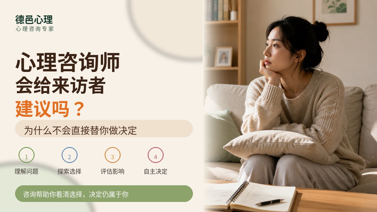心理咨询师会给来访者建议吗？为什么通常不直接替你做决定