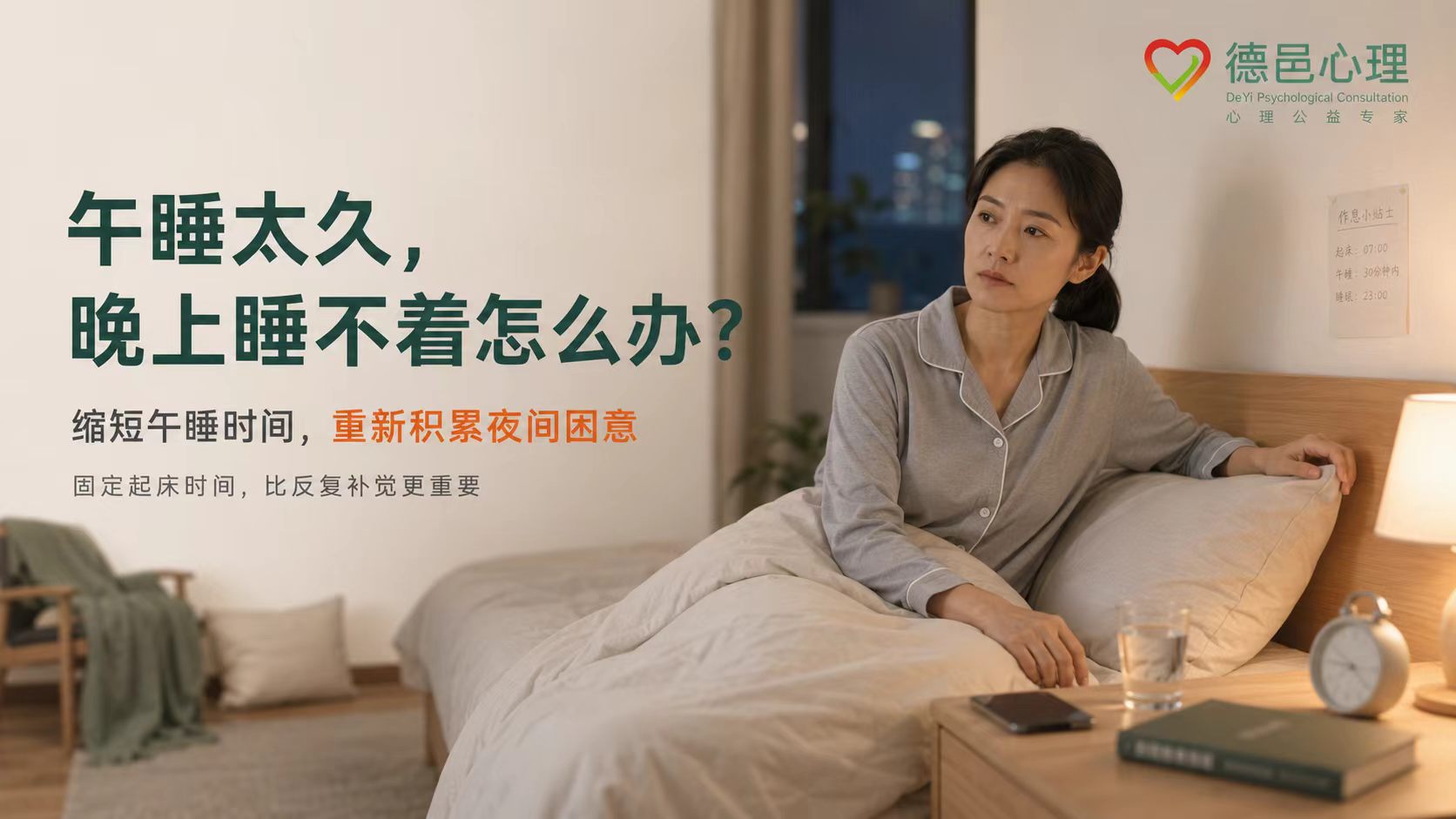 午睡太久晚上睡不着怎么办？调整午睡时长和作息节律